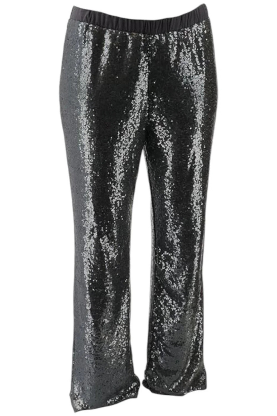 Rubin Singer Studio All-Over Sequin Pull-On Pants Black - Petite